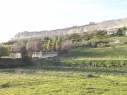 Vista de la muralla desde la Huerta del Duque. Estado antes de su restauración.