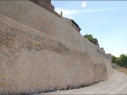 Muralla y contramuralla del segundo recinto junto a la calle de las Cuevas. Estado después de su restauración.