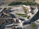 Vista aérea de la explanada del castillo. Estado después de su restauración.