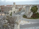 Tramo de la muralla desde la puerta de San Basilio al Castillo. Estado antes de su restauración.