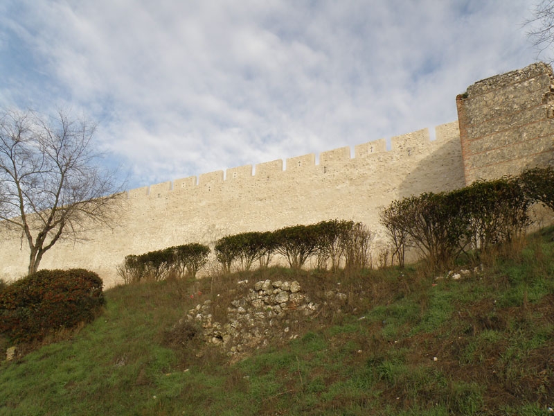 Vista exterior de la muralla junto a la puerta de Las Cuevas
