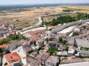 Vista aérea de las muralla en la zona junto al ábside de Santiago