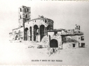 Dibujo de la iglesia de San Pedro y la desaparecida puerta que se encontraba junto a la iglesia